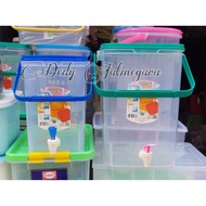 Green Leaf Fruit Ice Jar + Faucet 6.5 L - 15 L Water Jar/