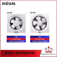 HOUM Dual Airflow Wall Mounted Ventilating Fan DE-180 (6") / DE-450 (10")