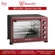 Butterfly Electric Oven 36L [ BEO-5236 \ BEO5236 \ BEO-5236A \ BEO5236A ] with Separated Temp Control for Top &amp; Bottom Heater