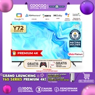 [Google TV]COOCAA 65 inch Smart TV - 4K - UHD - Netflix/Youtube - Google Assistant - Dolby Audio - Low Blue Light - Flicker Free - Bluetooth - Mirroring - WIFI - HDMI/USB/LAN(COOCAA 65Y72)