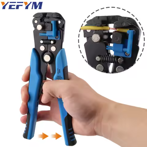 Wire Stripper 24-10 AWG (0.2-6 Mm²) YE-1SE ,3 In 1 Automatic Wire Stripping Tool, With Cutting & Cri