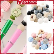WIN 38 Pcs Bees Flowers Shape Beads Silicone Beads Colourful Silicone Beads