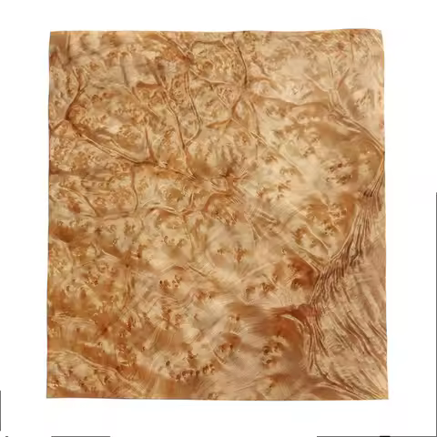 Natural Burl Wood Veneer 0.25mm | Fir & Gold Camphor Burl Veneer Sheet with Non-Woven Backing for Fu