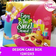 Cake Box (Design) 3pcs 12x12x5 | Kotak Kek Bercorak | Kotak Kek Kartun Kotak Kek | Design Cake Box b