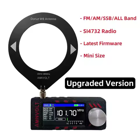 AMNVOLT V4 ATS MINI SI4732 Radio ALL Band DSP Radio FM AM SSB LSB USB Receiver HF SW MW VHF Radio wi
