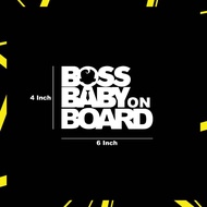 BOSS BABY ON BOARD CAR STICKER / K924