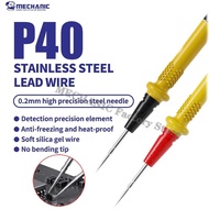 MECHANIC P40 Multimeter Pen 1000V 20A Soft Anti-Scalding Silicone Wire Extra Tip Probe Test Pen Tool
