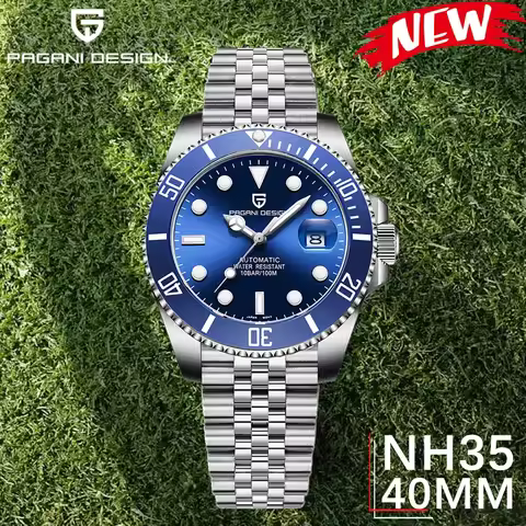 PD1661 PAGANI Design 40mm Automatic NH35 Japan Sports Men Mechanical Watch Business Stainless Steel 