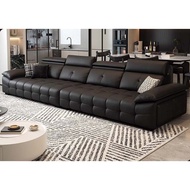 Genuine Leather Sofa Lawrence Italian Style Cowhide Leather Sofa Living Room Straight Leather Sofa M