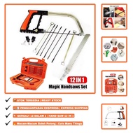 Gergaji 12in1 Multi Purpose Magic Hand Saw Kit | Wood Metal Tile Glass Cutter | DIY Cutting Tool