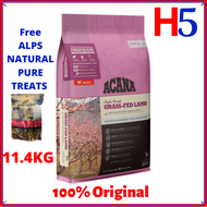 ACANA Grass-Fed Lamb 11.4KG Dry Dog Food/ Makanan Anjing/ Pet Food Free ALPS NATURAL PURE TREATS