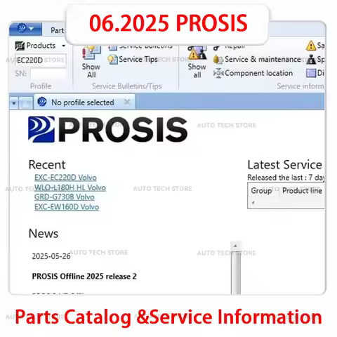 latest 09.2025 PROSIS Offline +Activator for Volvo Parts Catalog & Service Information Premium Tech 