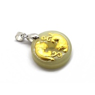 999 Pure Gold Pair of Pi Xiu He Tian Jade Pendant 和田玉