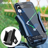 SEAMETAL Motorcycle Phone Holder Rearview Mirror Cellphone Stand for 4.7-7.2 inches Phones Waterproo