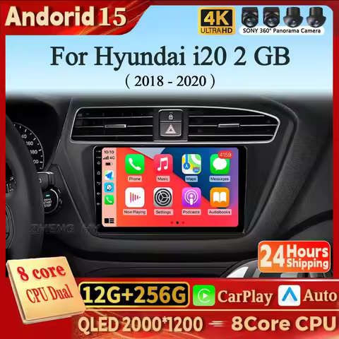 Carplay auto 4G For Hyundai i20 2 GB 2018 - 2020 Car Radio Multimedia Video Player Navigation GPS An