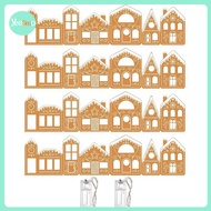DIY Foldable Christmas Gingerbread House Cardboard Kit with LED Light Make A Gingerbread House Craft