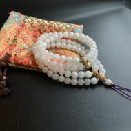 快速出貨 天然硨磲佛珠 108顆念珠 唸珠 8mm 景泰藍隔珠 玉化硨磲