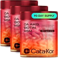 Cata-Kor Hair Skin and Nails Vitamins for Women – Biotin Hair Supplement | Hyaluronic Acid | Calcium