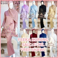 Baju Raya 2025 Feeka Kurung Satin Baju Tunang Nikah Bridesmaid Dinner Konvokesyen Kurung Hitam Baju 