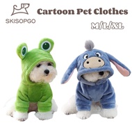 Skisopgo Cartoon Animal Dog Cat Costume Pet Animal Transformation Outfit Frog Donkey Hooded Coat