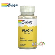 Solaray Niacin 500 mg 100 VegCaps (Vitamin B 3) ไนอะซิน วิตามินบี 3 ช่วยบำรุงระบบประสาทและสมอง 100 เวจจี้แคปซูล