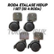 CHAIR WHEELS + BRAKES / DISPLAY WHEELS 1 SET / PLASTIC WHEELS / TROLLEY WHEELS / TABLE WHEELS 1 SET 