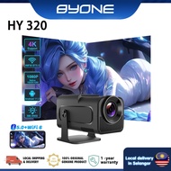 BYONE HY320 Projector 4K Android 11.0 LCD 4K Projector 1080P Dual WIFI with Bluetooth Wireless scree
