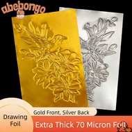 ABEBONGOTF Engraving Drawing paper, 70 micron Thick Handmade Aluminum Foil Art Paper, making Engravi