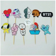 Bt21 Birthday Cupcake Topper / Birthday Cake Decoration