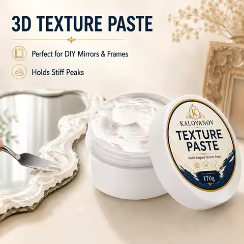 3D Texture Paste Heavy Body Modelling Plaster For DIY Wave Mirror Frame Canvas Acrylic Impasto Relie