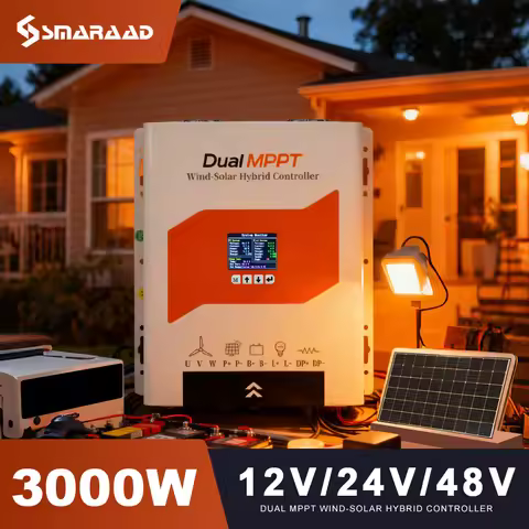 3KW Wind-Solar Hybrid System Dual MPPT Controller Household Power Generation Hybrid Charging Voltage