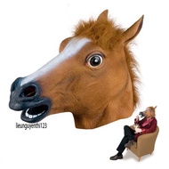 Specialized horse-shaped latex mask for Halloween: black horse, white horse, brown horse, hacker fis