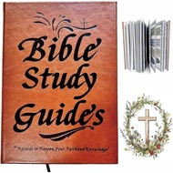 Premium PU Leather  Study Guide - 66-Page Planner for Women, Daily Devotional with Comprehensive Scr