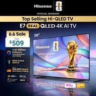 Hisense REAL Hi-QLED 4K AI TV E7Q 50 inch | Quantum Dot | Eye Shielding | Dolby Vision & Atmos