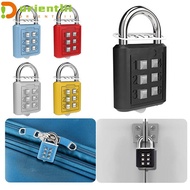 ORIENTLII 6 Digit Button Password Lock Portable Combination Lock Travel Luggage Padlock