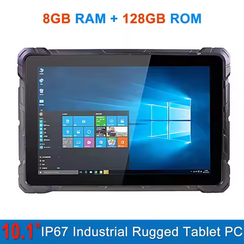 RUGLINE 8GB RAM 128GB IP67 Industrial Rugged Windows 10 Pro Tablet PC Win10 Intel N4120 10.1" HD WiF
