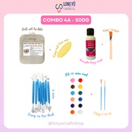 Combo Đất Sét Tự Khô 4 Món Set Đất Sét Tự Khô Đầy Đủ Dụng Cụ - Clay Craft Box