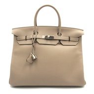 HERMES Birkin 40 手提包 030275CK Togo 皮革 灰色 Gris Tourierelle 二手 C SHW