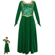 Monster Shrek cos Costume Green Dress Fiona Princess Dress cosplay Stage Performance Costume