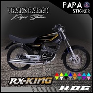 Transparent Striping RX KING STICKER Transparent papa H06