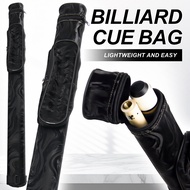 【PBA-Approved】Black Velvet Leather Cue Case 81cm (1/2 Split) | 230g Ultra-Light | Shockproof & Water