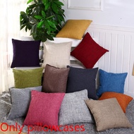 40x40 45x45 50x50 55x55 cm Large Linen Plain Cushion Cover Throw Pillow Case Home Sofa Decor