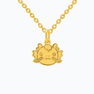 Zodiac Dragon Face Pendant in 999 Pure Gold