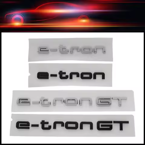 3D Premium e tron e-tron GT Letters car Engine Hood Fender trunk Tail Rear Decal Emblem Badge Sticke