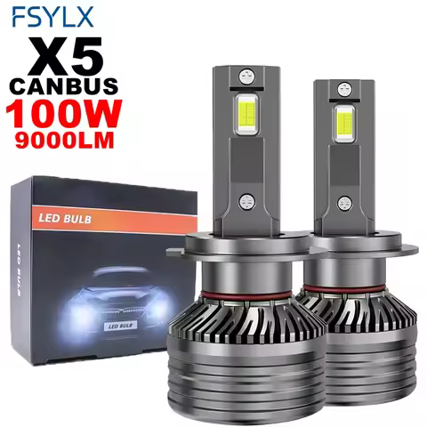 100W X5 9000LM H7 Car LED Headlight Bulb Fog Light H11 HB3 Canbus 6000k H7 H11 9005 9006 H1 9012 Aut