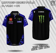 jersey polo motogp team yamaha monster energy baju motogo yamaha kerah zipper kaos monster energy ya