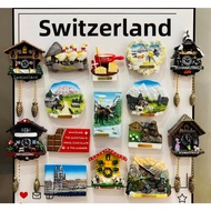 Hand-Painted 3D Switzerland Travel Souvenir Magnets – Iconic Alpine Landmarks & Cultural Icons