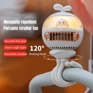 Usb Rechargeable Fan Cartoon Bladeless Stroller Fan 3600mAh Battery Operated Portable Wireless Air C