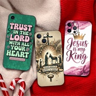 Soft black phone case for iPhone 11 12 13 14 15 16 Pro Max Plus 21HK Christian case