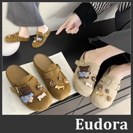 [Eudora] Thick-Soled Half Slippers Muller Shoes Lazy Slippers Office Slippers Baotou Slippers Cute S
